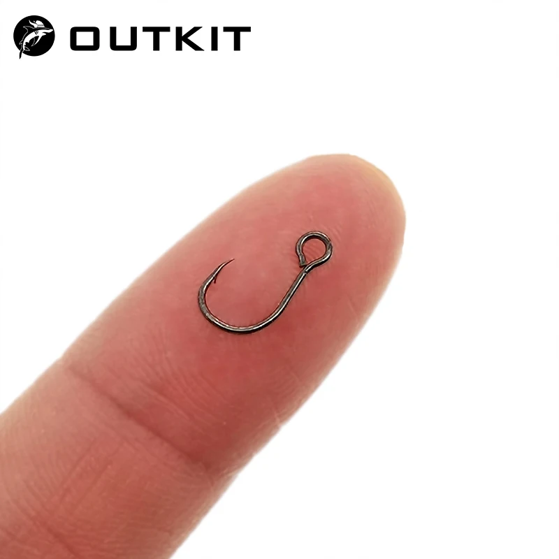 Fishing Hook Assortment - アウトキット-釣り用スペアフック,12個,シングルフィッシュフック,インライン,ビッグアイ,サイズ4,6,8,10,12,高炭素鋼タックル