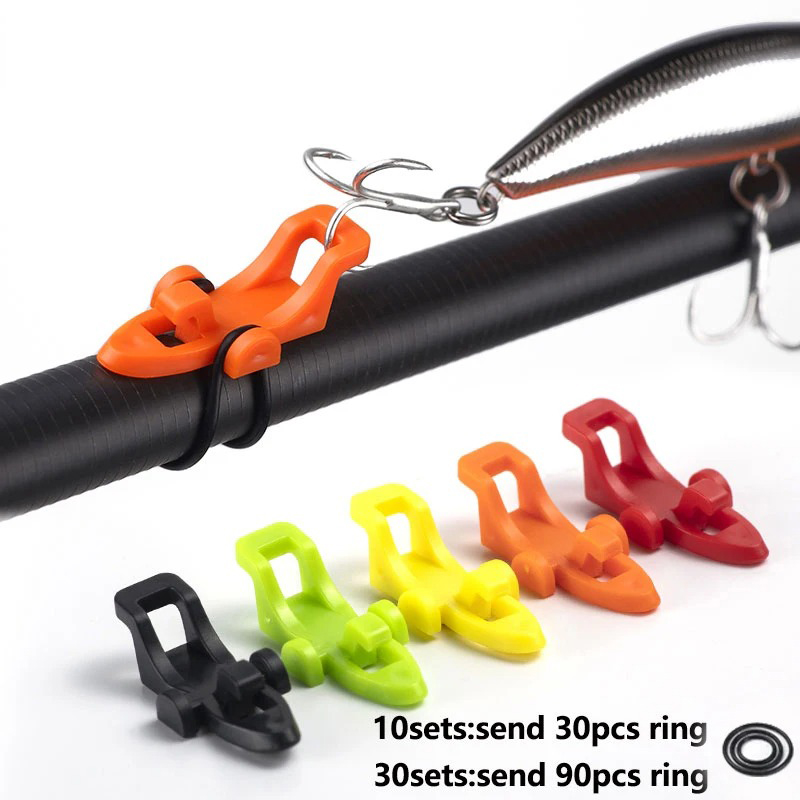 Fishing Hook Jig - 1-10 個釣り竿ポールフックキーパールアーベイトホルダールアーアクセサリージグフック安全保持ホルダー釣りツール 260630