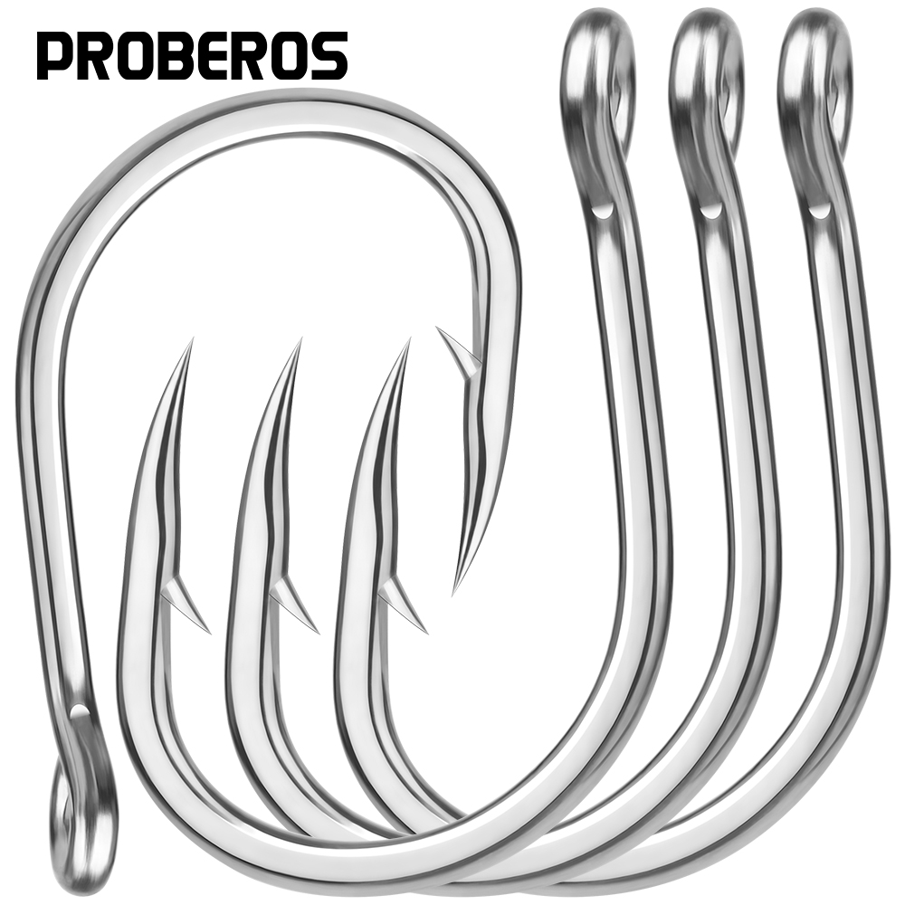 Fishing Hook Assortment - PROBEROS 10 ピース/ロット釣りフック海水高炭素鋼釣りフックセット 1/0 # -13/0