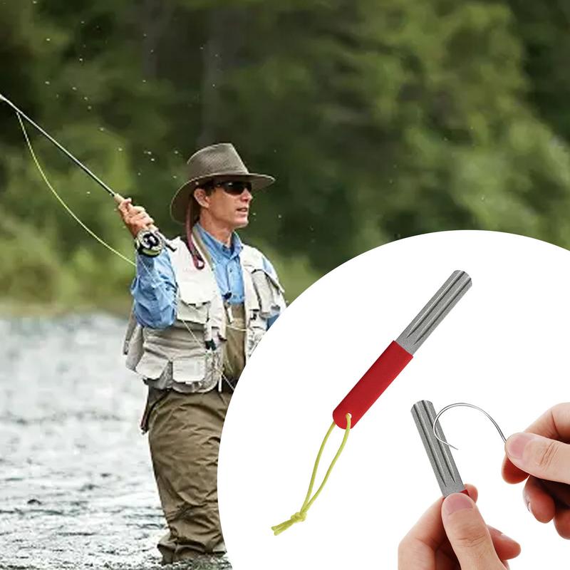 Fishing Hook Sharpener - 両面釣り針研ぎ器,フライフック研ぎ器,ポータブル研削工具,滑り止め