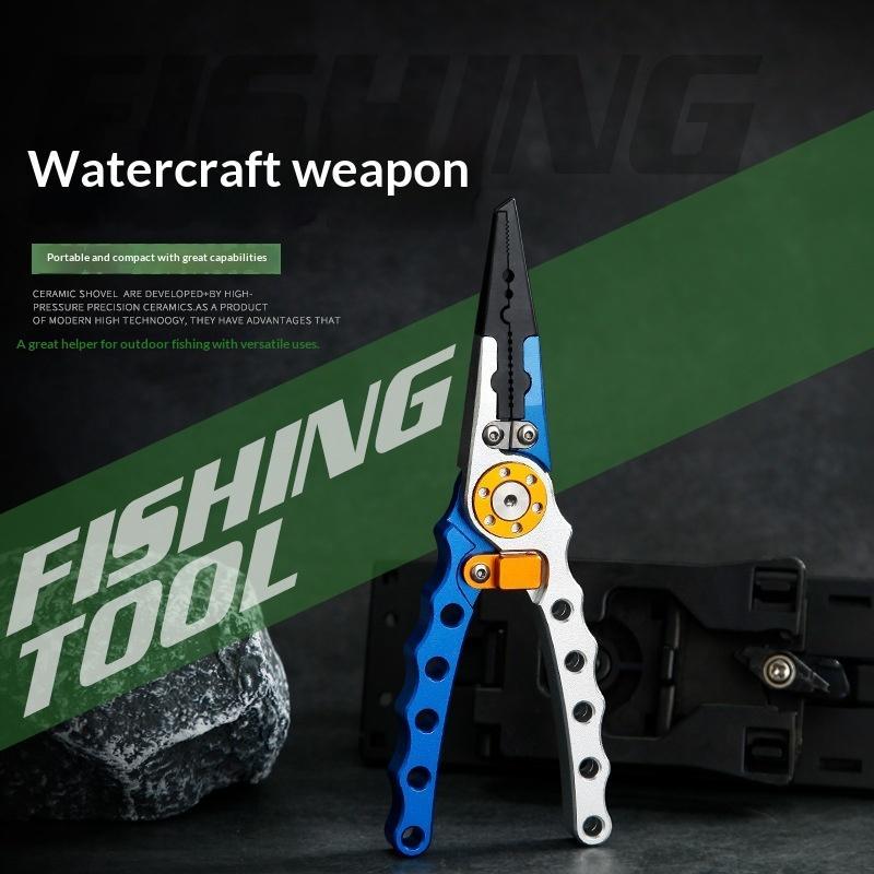 Fishing Hook Sharpener - アルミニウム合金製フィッシングプライヤー、人間工学に基づいた滑り止めグリップ、バスやトラウト釣り用の多目的フックリムーバー