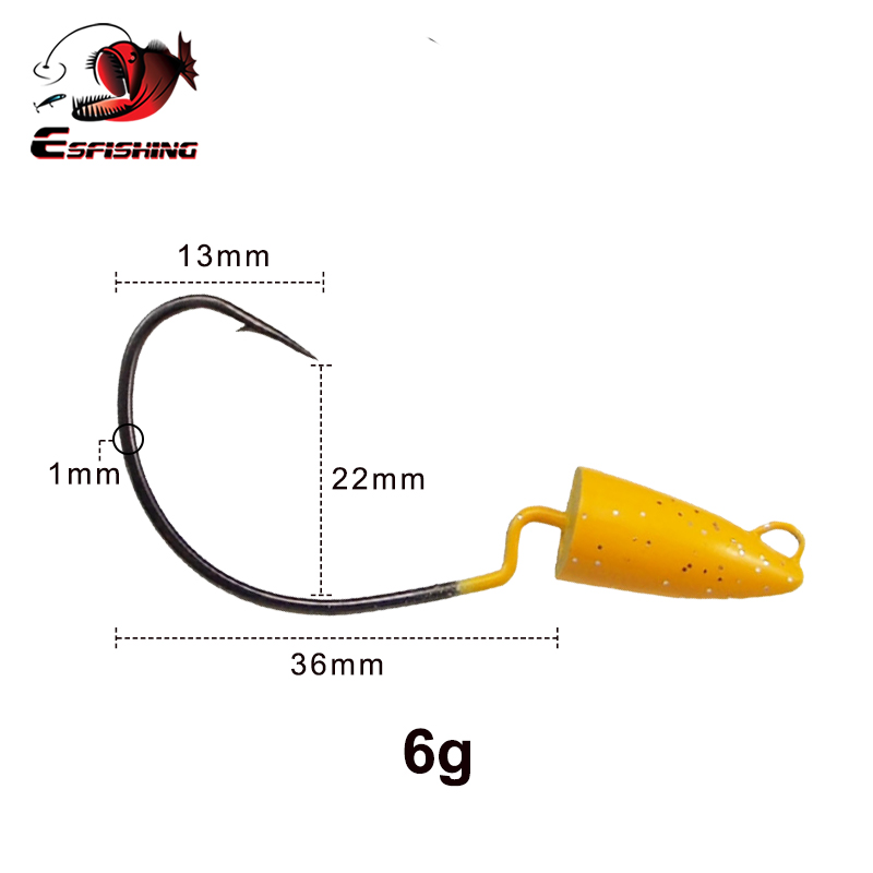 高強度スチールフィッシングフック,ソフトベイト,ジグヘッド, - Fishing Hook Offset のレビューと価格