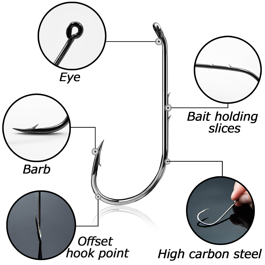 9 キロ餌ホルダー釣りフック 50 〜 200 個ライブ餌フ - Fishing Hook Circle のレビューと価格