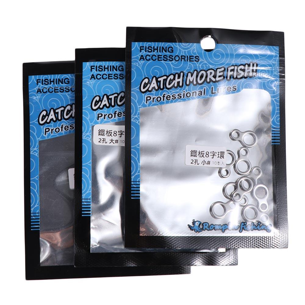 10個入り ステンレス製 釣り用ソリッドリング ダブル8型  - Fishing Hook Jig のレビューと価格