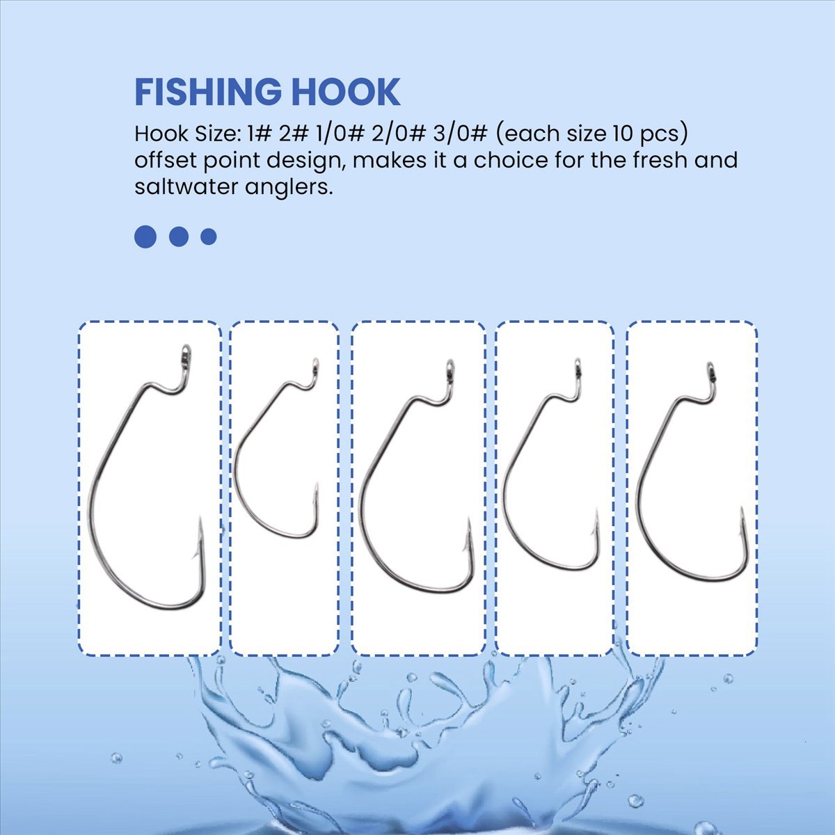 AD45 51個入り釣り針 高炭素鋼製ワームセンコーベイトジ - Fishing Hook Box のレビューと価格