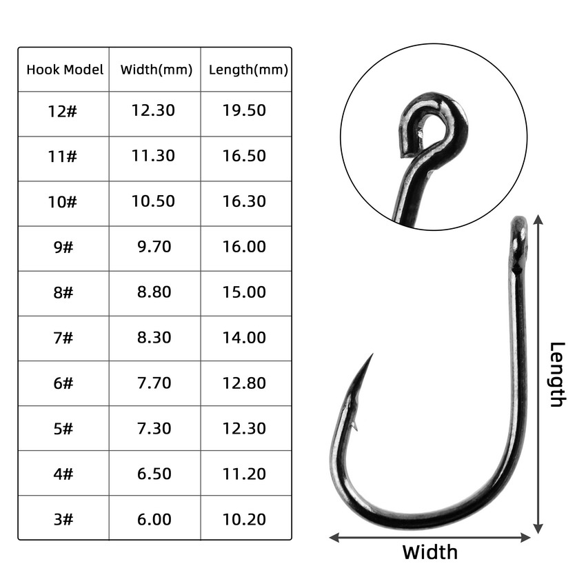 釣り用フックのセット,魚を捕まえるためのフックのセット,釣り - Fishing Hook Circle のレビューと価格